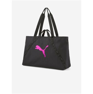 Čierny dámsky shopper s potlačou Puma AT Essentials