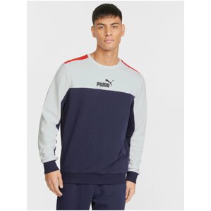 Bielo-modrá pánska mikina Puma Essentials