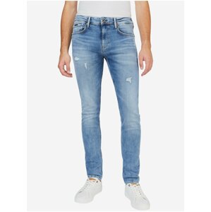 Svetlomodré pánske slim fit rifle Pepe Jeans Finsbury