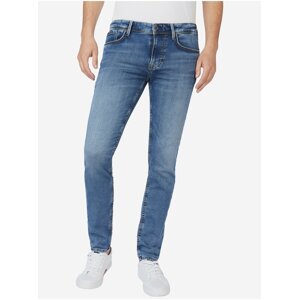 Modré pánske slim fit rifle Pepe Jeans Finsbury