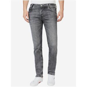 Šedé pánske slim fit rifle Pepe Jeans Stanley