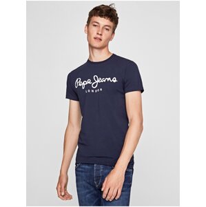 Tmavomodré pánske tričko Pepe Jeans Original