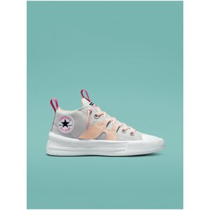 Ružovo-šedé dievčenské členkové tenisky Converse Chuck Taylor All Star