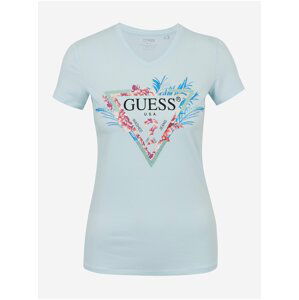 Svetleomodré dámske tričko Guess