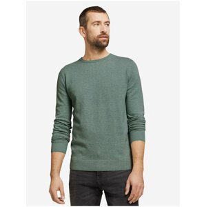 Zelený pánsky basic sveter Tom Tailor