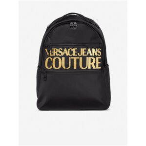 Čierny pánsky batoh s nápisom Versace Jeans Couture