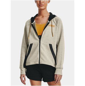 Mikina Under Armour Rival + FZ Hoodie - hnedá