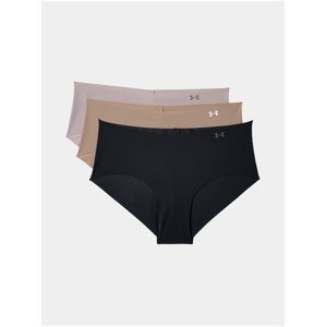 Nohavičky Under Armour PS Hipster 3Pack - čierna a béžová