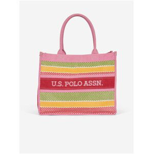 Ružový dámsky vzorovaný shopper U.S. Polo Assn. El Dorado