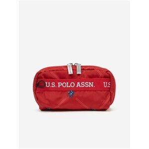 Červená dámska vzorovaná kozmetická taška U.S. Polo Assn.