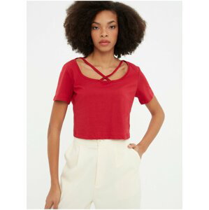 Tričká s krátkym rukávom pre ženy Trendyol - červená