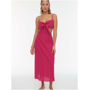 Letné a plážové šaty pre ženy Trendyol - tmavoružová