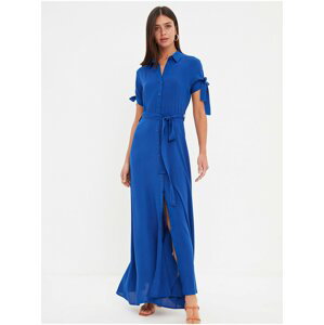 Košeľové šaty pre ženy Trendyol - modrá