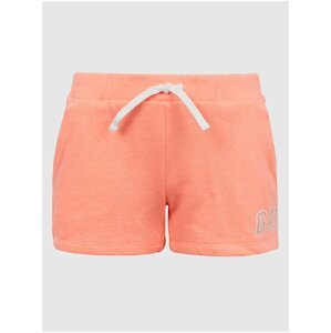 Oranžové dievčenské šortky teplákové s logom GAP