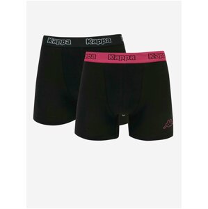 Čierne boxerky - 2 pack Kappa Black/Fuchsia