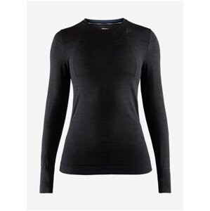 Čierne dámske melírované športové tričko Craft Fuseknit Comfort