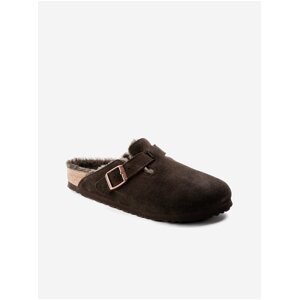 Tmavohnedé papuče Birkenstock Boston