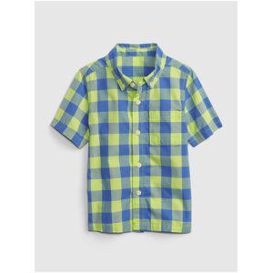 Zelená chlapčenská kockovaná košeľa GAP