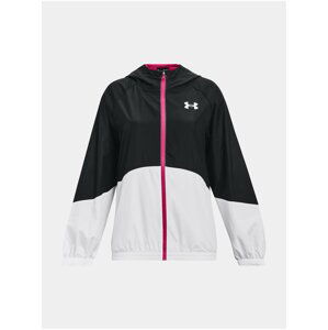 Bunda Under Armour Woven FZ Jacket - čierna