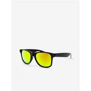 VeyRey Slnečné okuliare Nerd čierne zrkadlové žltá sklá