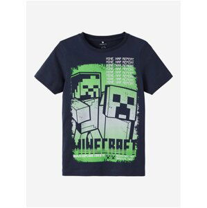 Tmavomodré chlapčenské tričko name it Mahan Minecraft