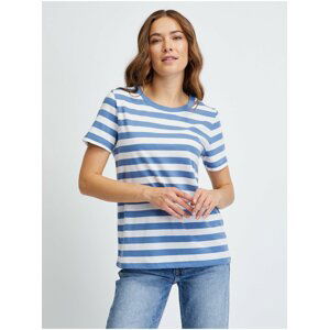 Modré dámske pruhované tričko z organickej bavlny GAP