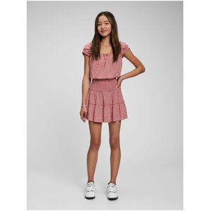 Ružová dievčenská sukňa Teen vzorovaná GAP