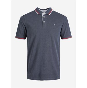 Tmavomodrá pánska polokošeľa Jack & Jones Paulos