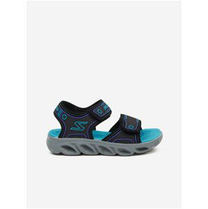 Modro-čierne chlapčenské sandále Skechers