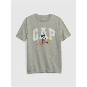 Šedé chlapčenské tričko organic GAP Mickey GAP