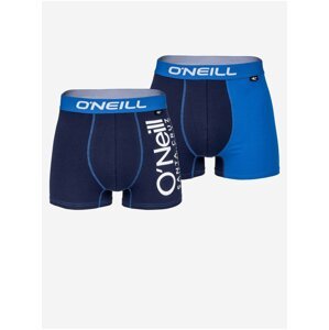 Sada dvoch pánskych boxeriek v modrej farbe O'Neill MEN BOXER SIDE LOGO&PLAIN 2PACK