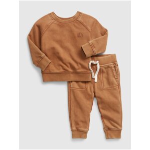 Hnedý baby outfit set mikina a tepláky GAP