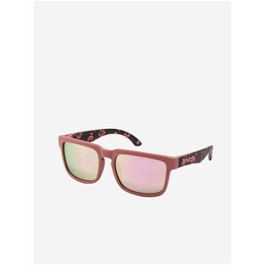 Čierno-ružové dámske kvetované slnečné okuliare Meatfly Memphis