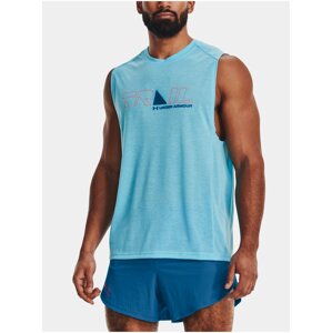 Modré pánske tielko Under Armour UA Run Trail Tank