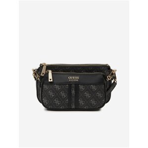 Čierna dámska vzorovaná malá crossbody kabelka Guess Kasinta