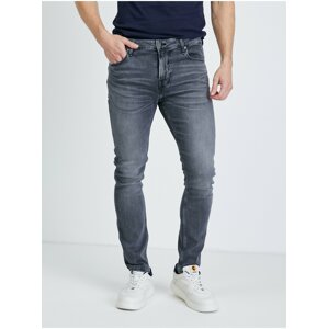 Šedé pánske slim fit rifle Guess Chris