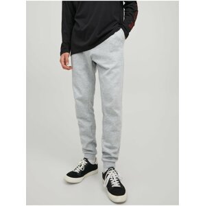 Svetlošedé melírované basic tepláky Jack & Jones New Basic