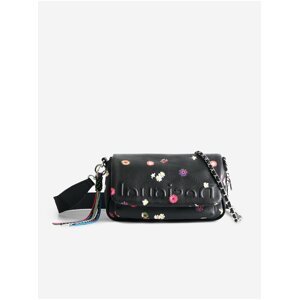 Čierna dámska kvetovaná crossbody kabelka Desigual Daisy Pop Tromso