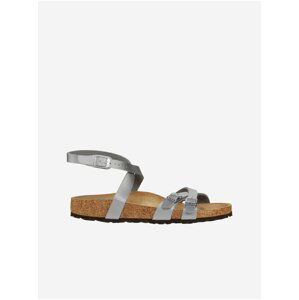 Dámske sandále v striebornej farbe Birkenstock Blanca