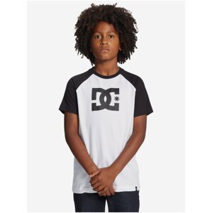 Čierno-biele chlapčenské tričko DC Raglan