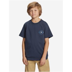 Tmavomodré chlapčenské tričko s potlačou DC Crest