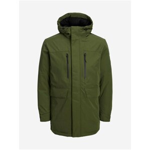 Kaki parka s kapucňou Jack & Jones Bach