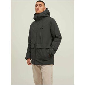 Čierna parka s kapucňou Jack & Jones Kaiser