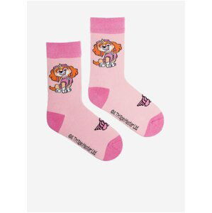 Ružové dievčenské vzorované ponožky Fusakle Patrol Skye