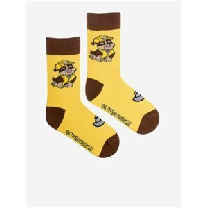 Žlté chlapčenské vzorované ponožky Fusakle Patrol Rubble