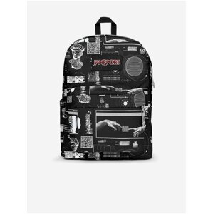 Čierny vzorovaný batoh Jansport Superbreak Plus