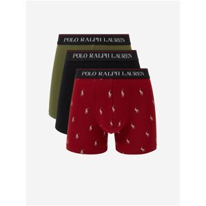 Boxerky pre mužov POLO Ralph Lauren - čierna, kaki, červená
