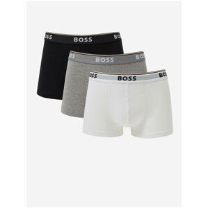 Boxerky pre mužov BOSS - čierna, sivá, biela