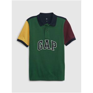 Zelená chlapčenská polokošeľa s logom GAP