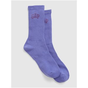 Fialové unisex vysoké ponožky s logom GAP